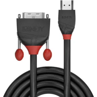 Lindy Cable DVI-D male - HDMI male 2m Μαύρο (36272)