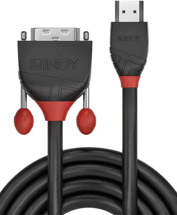 Lindy Cable DVI-D male - HDMI male 2m Μαύρο (36272)