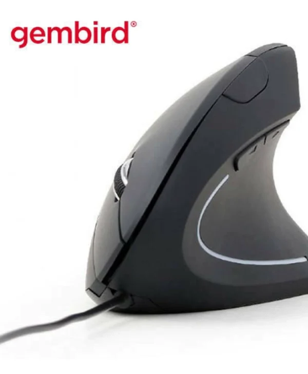 Gembird MUS-ERGO-01 Ενσύρματο Εργονομικό Vertical Ποντίκι Μαύρο