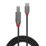 Lindy USB 2.0 Cable USB-C male - USB-B Μαύρο 2m 36942 - Image 2