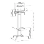 Newstar PLASMA-M1700ES Δαπέδου έως 55" και 35kg - Image 10