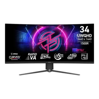 MSI MPG 346CQRF X24 Ultrawide Curved Monitor 34" QHD 3440x1440 240Hz με Χρόνο Απόκρισης 0.5ms GTG