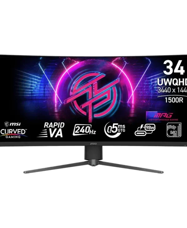 MSI MPG 346CQRF X24 Ultrawide Curved Monitor 34" QHD 3440x1440 240Hz με Χρόνο Απόκρισης 0.5ms GTG