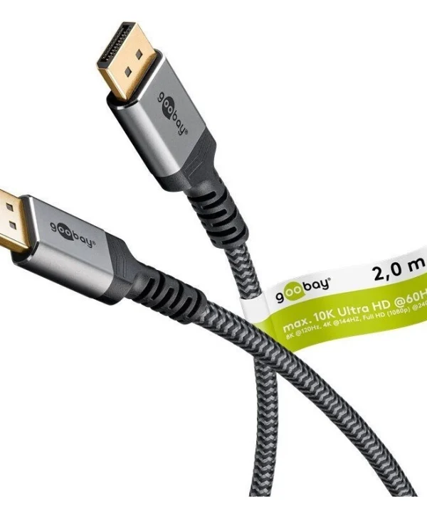 Goobay Cable DisplayPort male - DisplayPort male 2m Γκρι (75685)