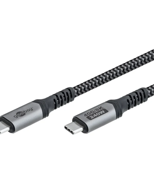Goobay USB 3.0 Cable USB-C male - USB-C / DisplayPort 240W Γκρι 1.5m 74212