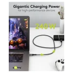 Goobay USB 3.0 Cable USB-C male - USB-C / DisplayPort 240W Γκρι 1.5m 74212 - Image 2