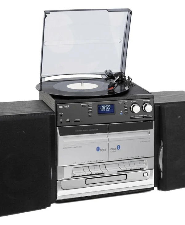 Denver MRD-166 111201200160 Πικάπ με Direct Drive, Προενίσχυση και Ενσωματωμένα Ηχεία Μαύρο