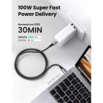 Ugreen USB 2.0 Cable USB-C male - USB-C 100W Μαύρο 3m 90120 76843 - Image 7