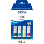 Epson 104 Γνήσιο Πακέτο 4 Μελανιών Εκτυπωτή InkJet Κίτρινο / Κυανό / Ματζέντα / Μαύρο (C13T00P640)