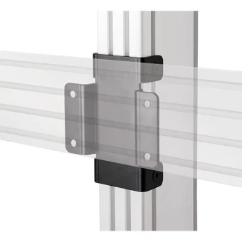 B-tech Joining Plate Kit System X Joining Plate Kit Wall Plate Black Steel 140.8 Mm 57 Mm 158 Mm Fixing Bt8390 To Bt8380 BT8380-JPK/B
