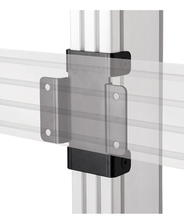 B-tech Joining Plate Kit System X Joining Plate Kit Wall Plate Black Steel 140.8 Mm 57 Mm 158 Mm Fixing Bt8390 To Bt8380 BT8380-JPK/B