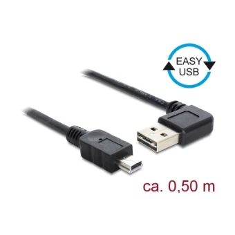 DeLock USB 2.0 Cable USB-A male - Μαύρο 0.5m 85175