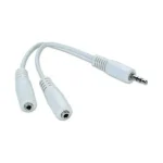 Cablexpert CCA-415W Μετατροπέας 3.5mm male σε 3.5mm 2x female Λευκό 1τμχ - Image 4