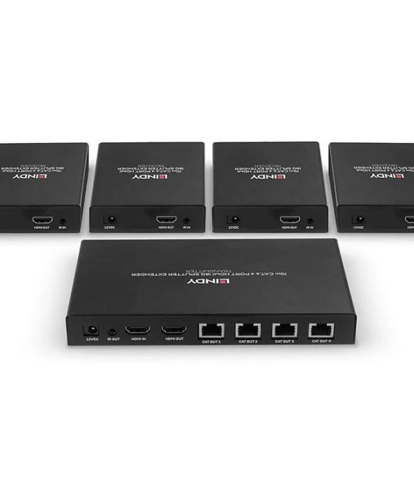 Lindy 4 Port Cat.6 HDMI 4K60 Extender HDMI Splitter 38262