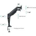 Multibrackets Βάση Γραφείου για 2 Οθόνες έως 27" με Βραχίονα (MB-3286) - Image 10