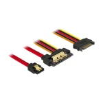 DeLock 7-Pin SATA III / 13-Pin SATA III - 22-Pin SATA III Cable 30cm Κόκκινο (85228) - Image 2