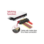 DeLock 7-Pin SATA III / 13-Pin SATA III - 22-Pin SATA III Cable 30cm Κόκκινο (85228) - Image 3