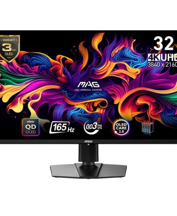 MSI MAG 321UP QD-OLED HDR Gaming Monitor 31.5" 4K 3840x2160 165Hz με Χρόνο Απόκρισης 0.03ms GTG
