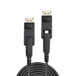 Lindy Cable DisplayPort male - DisplayPort male 100m Μαύρο (38486)