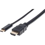 Manhattan Cable HDMI male - HDMI male 2m Μαύρο 151764