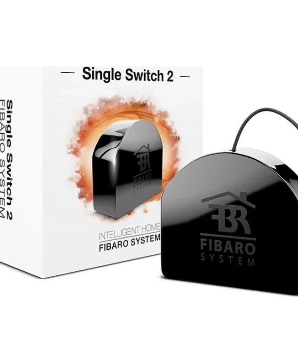 Fibaro Single Switch 2 Black Smart Switch Wi-Fi & Z-Wave 8A (με Ουδέτερο) FGS-213 ZW5