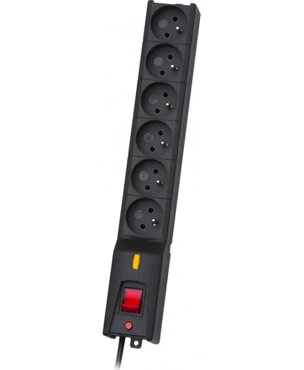 Lestar Πολύπριζο 6 Θέσεων με USB-A, Διακόπτη και Καλώδιο 5m LX 610 G-A K.:CZ 5.0M