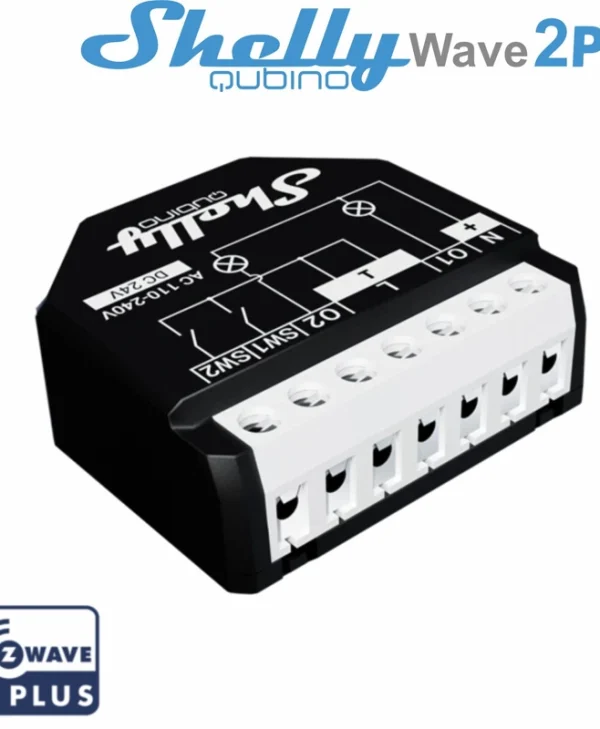 Shelly Wave 2PM Smart Switch Dimmer 2 Καναλιών Wi-Fi, Z-Wave & RF 16A 2τμχ Shelly_W_2PM