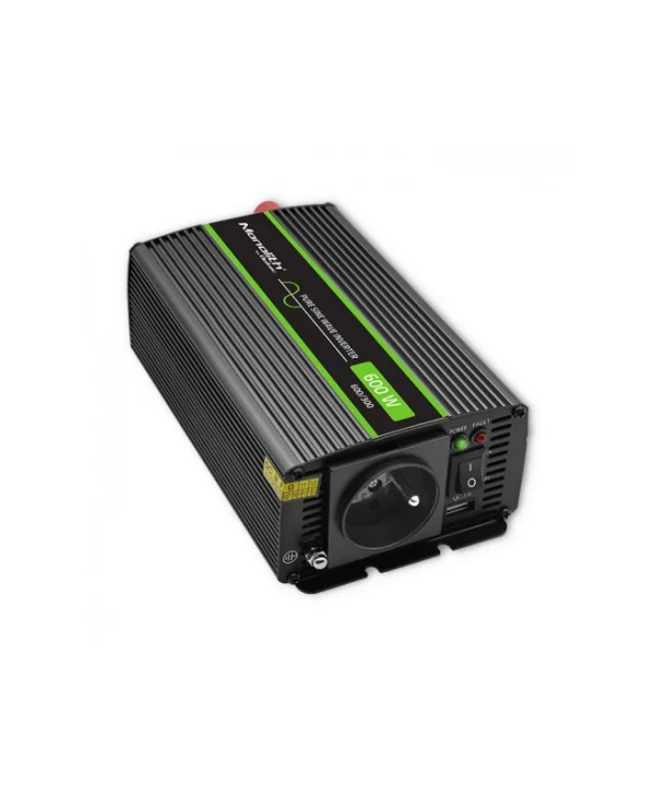 Qoltec Inverter Καθαρού Ημιτόνου 600W 12V 51932