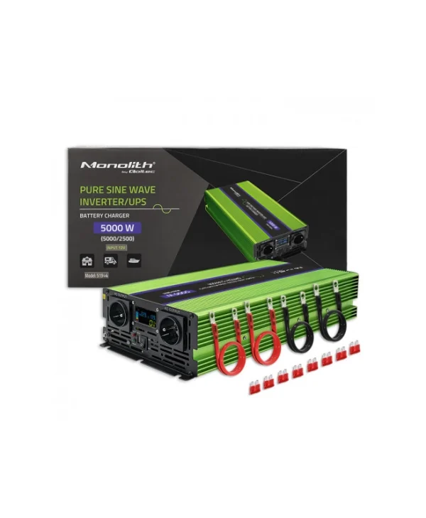 Qoltec Inverter Καθαρού Ημιτόνου 5000W 24V 51944