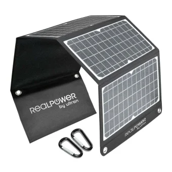 RealPower SP-30E Αναδιπλούμενος Ηλιακός Φορτιστής Φορητών Συσκευών 30W με σύνδεση USB (412766)