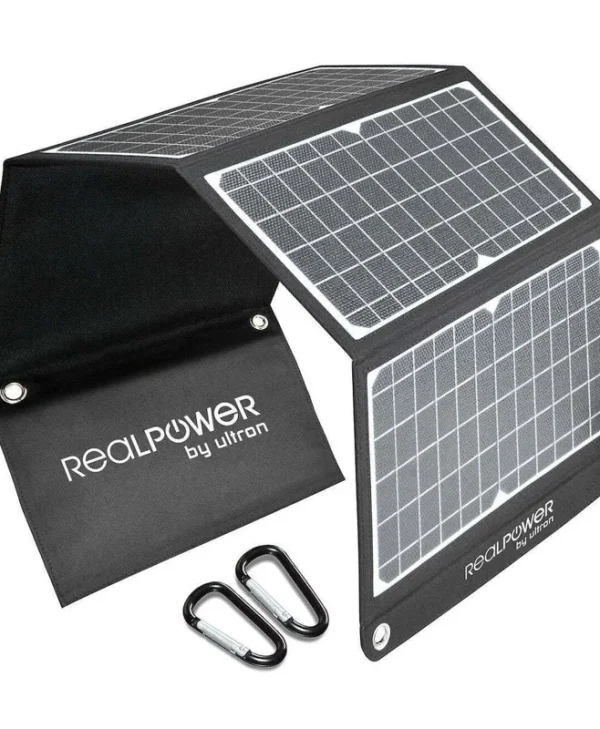 RealPower SP-30E Αναδιπλούμενος Ηλιακός Φορτιστής Φορητών Συσκευών 30W με σύνδεση USB (412766)