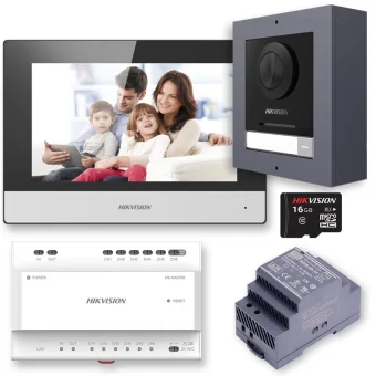 Hikvision Σετ Θυροτηλεόρασης Wi-Fi Μαύρο 38084