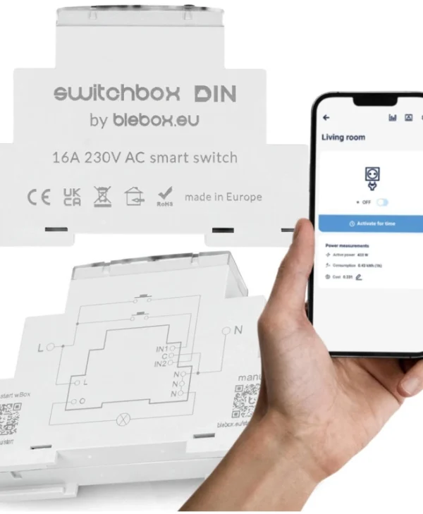 Blebox Switchbox Smart Switch 1 Καναλιού Wi-Fi 16A 36806