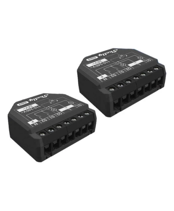 Shelly Smart Switch 2 Καναλιών Wi-Fi, Bluetooth & RF 16A 2τμχ Shelly_2PM_Gen3_2er