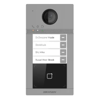 Hikvision Ds-kv8413-wme1 C Wifi Outdoor Video Intercom Post 4 Call Buttons A Single Family Allows Calls DS-KV8413-WME1(C)