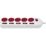Maclean Energy Πολύπριζο 5 Θέσεων με USB-A, Διακόπτη και Καλώδιο 1.5m MCE204 R/W - Image 3