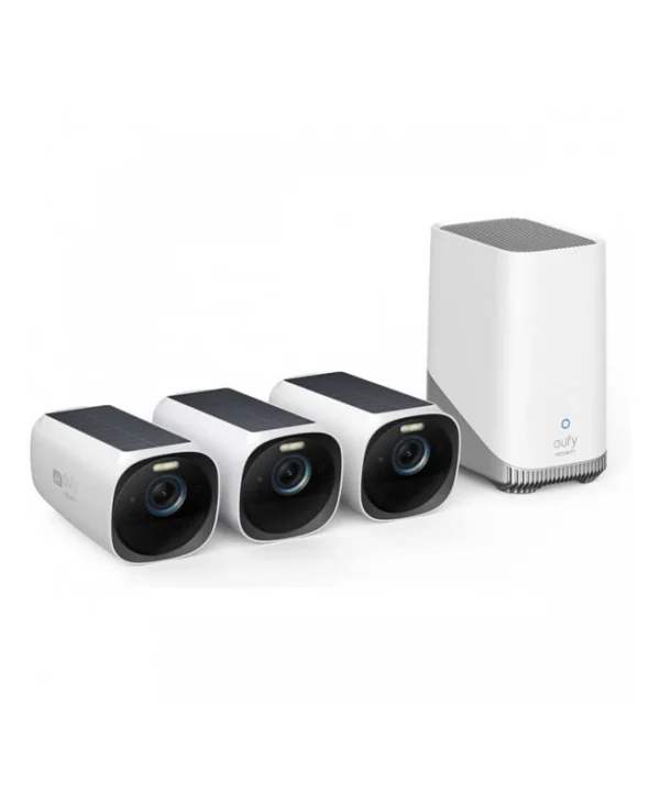 Eufy Σύστημα Παρακολούθησης EufyCam 3 S330 3 Ασύρματων Καμερών IP 8MP με Control Hub T88723W1