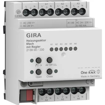 Gira Heating Actuator 6x Adjustable Knx One 213900