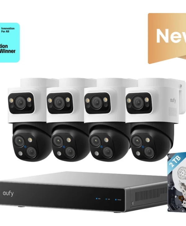 Eufy Σύστημα Παρακολούθησης S4 Max 4 Καμερών IP 8MP με Καταγραφικό NVR & Σκληρό Δίσκο 2TB E8E00322