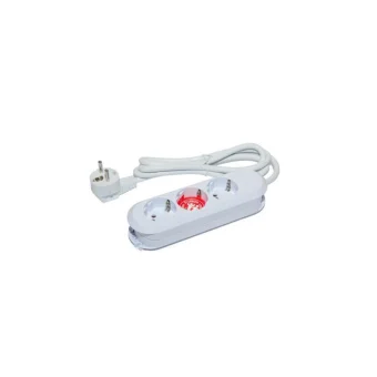 Bachmann Extension Cord Schuko X 3 Connection Via Schuko T 1.5 M Cable Unprotected White "387.270r" Green Stamp 0.18 Lei