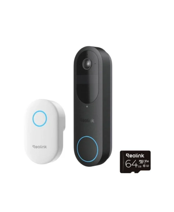 Reolink Ασύρματο Κουδούνι Πόρτας Wi-Fi Συμβατό με Alexa Λευκό D340B