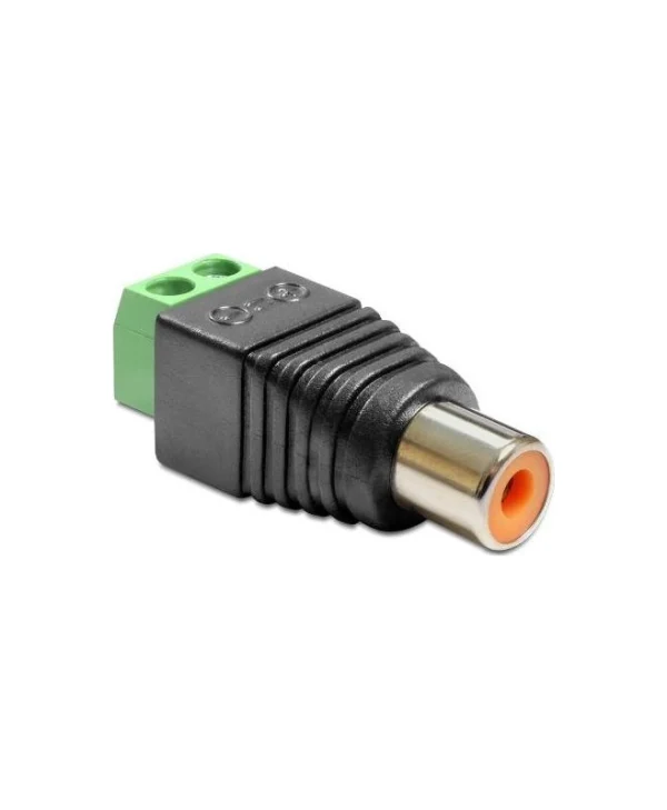 DeLock Adapter RCA female to Terminal Block 2 pin (65418)