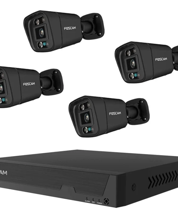Foscam Σύστημα Παρακολούθησης 4 Καμερών IP 5MP με Καταγραφικό NVR & Σκληρό Δίσκο FN 9108 E B4 2T bk