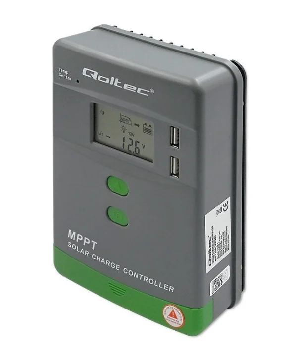 Qoltec Ρυθμιστής Φόρτισης MPPT 24V 20A 53661