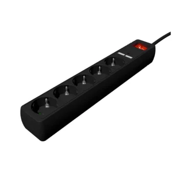 Gembird Πολύπριζο 5 Θέσεων με USB-A και Καλώδιο 1.5m SPG5-U2-5-02