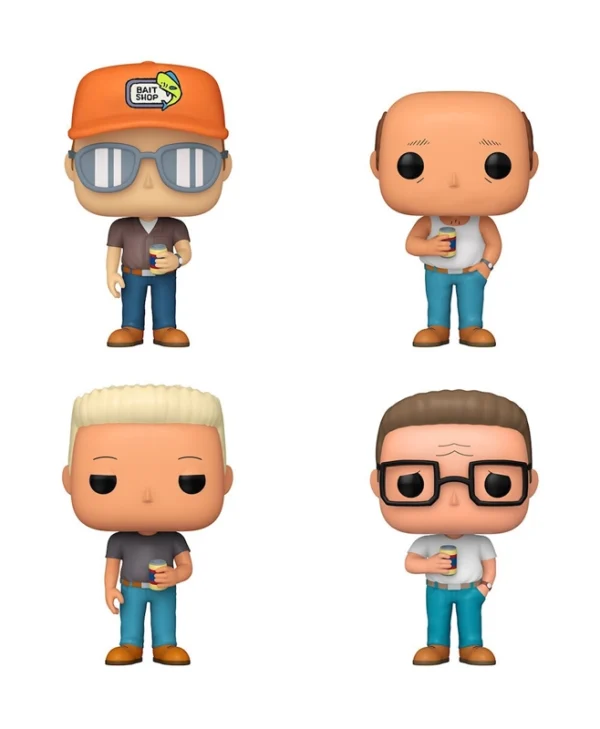Funko Pop! Animation: King of the Hill - Dale Gribble, Hank Hill. Bill Dauterive, Boomhauer Special Edition 87253