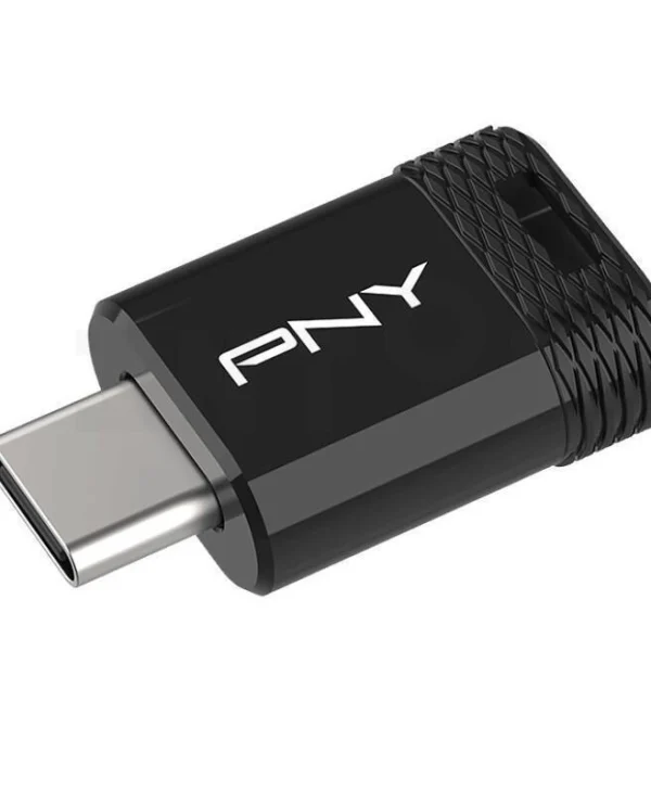 PNY 64GB USB 2.0 Stick με σύνδεση USB-C Μαύρο P-FDI64GEXFITC-GE