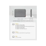 Inateck Αδιάβροχη Θήκη για Laptop 13" σε Γκρι χρώμα LB01005-G LB01005-13_GRAY - Image 4