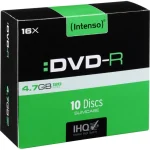 Intenso Εγγράψιμα DVD-R 16x 4.7GB 10τμχ 4101652