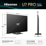 Hisense Smart Τηλεόραση 55" 4K UHD Mini LED U7Q PRO HDR (2025) 55U7Q PRO - Image 8